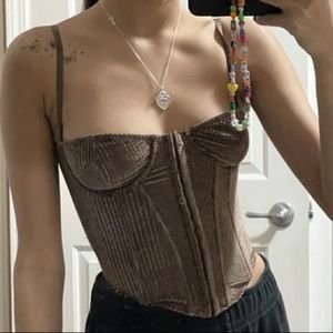 NWT uo replay velvet corset